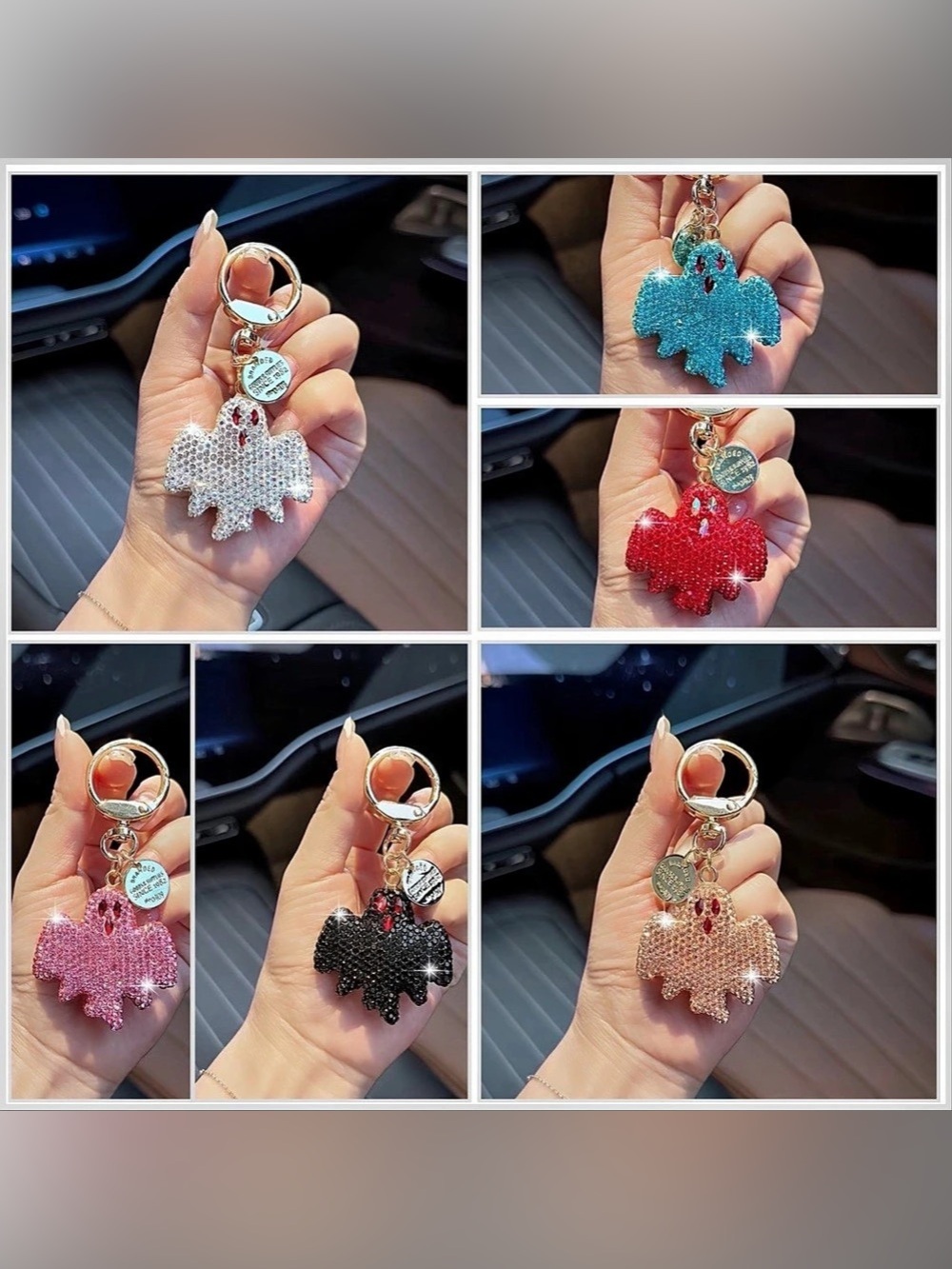 ✴️New✴️Rhinestone Ghost Keychains (PREVIEW)